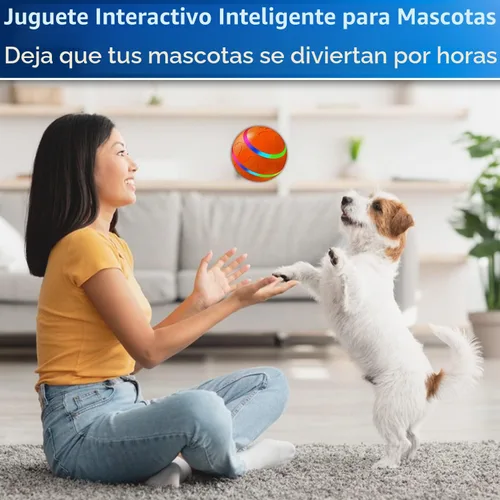 Vista 2 de CSD Juguete automático de pelota para perros, recargable por USB, modo dual, exterior suave e interior de PC, para razas pequeñas