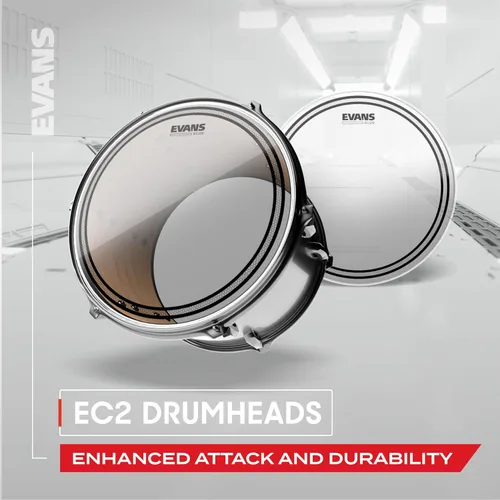 Vista 6 de Evans Cabezas de tambor - EC2S Clear Rock Tompack (25.4 cm, 30.5 cm, 40.6 cm)