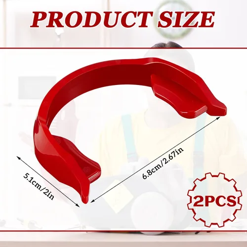 Vista 2 de Tondiamo 2 unids giratorio C Clip conector de vacío giratorio C abrazadera Dc41 Clip conector rojo piezas de repuesto de vacío extensión de vacío C