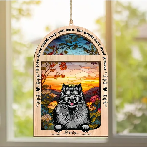 Vista 11 de LOVELYPOD Adorno de Navidad personalizado de sabueso afgano, atrapasoles con nombre, regalos de pérdida de mascotas, regalos para amantes