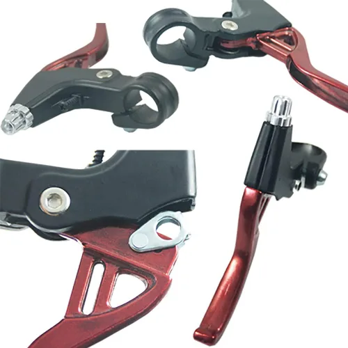Vista 6 de Lomodo 6 accesorios de freno de bicicleta que incluyen 2 palancas de freno de aleación de aluminio (0.9 in de diámetro) y 2 pares de frenos en V y 2