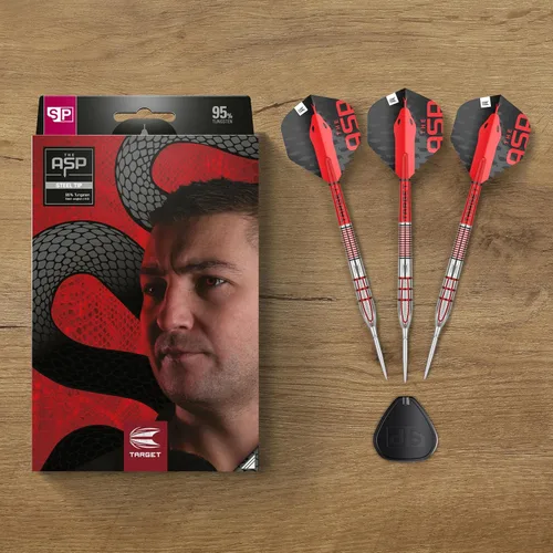 Vista 6 de Target Darts Nathan Aspinall Gen 2 - Juego de dardos de punta de acero con punta de acero (95% tungsteno)