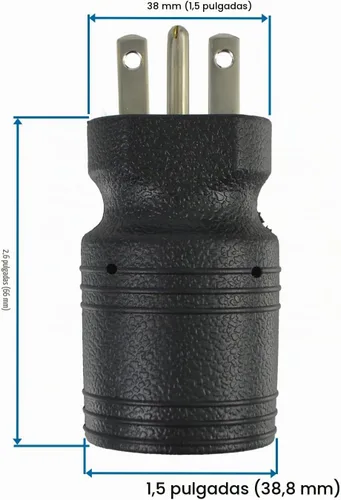 Vista 5 de Conntek 30112 NEMA 6-15P al adaptador de enchufe NEMA L6-15R, 15 amperios 250V