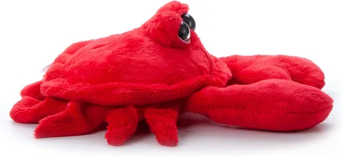 Vista 3 de The Petting Zoo Peluche de cangrejo, regalos para niños, animales del océano de ojos brillantes, juguete de peluche de cangrejo rojo de 9 pulgadas