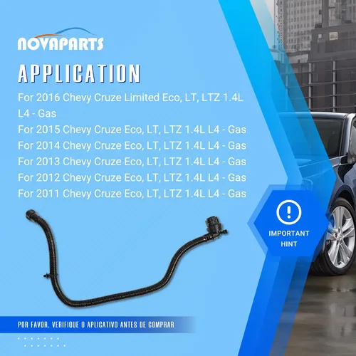 Vista 3 de NOVAPARTS 25193343 Tubo de Ventilación Positiva del Cárter (PCV) para Chevy Cruze 2011-2016 1.4L L4 Reemplaza # 46829 55568267