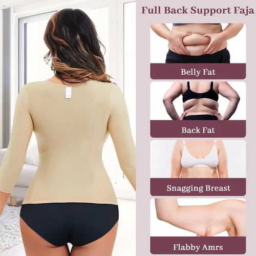 Vista 3 de RDSIANE Fajas adelgazantes para adelgazar la cintura con control de abdomen Body Shaper Cintura Trainer Body Body con compresión de brazos