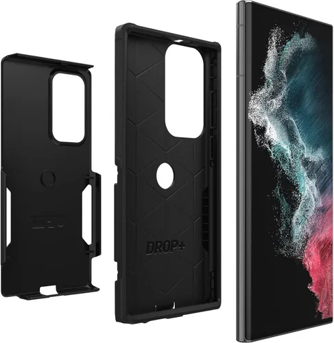 Vista 6 de OtterBox Funda para Galaxy S22 Ultra Commuter Series, negra, delgada y resistente, apta para bolsillo, con protección de puerto