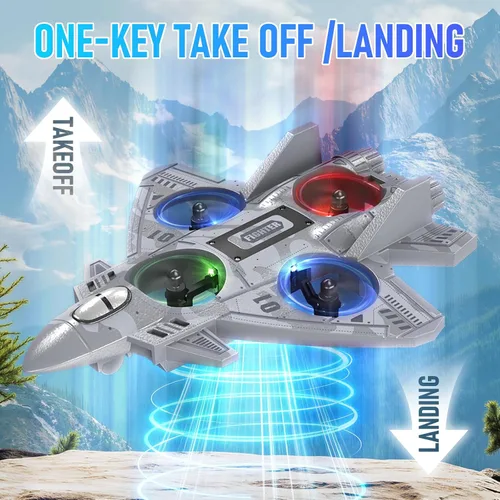 Vista 6 de Avión de control remoto de avión RC para niños de 8 años en adelante, aviones RC Drones de espuma para adultos y niños, juguete de chorro de combate