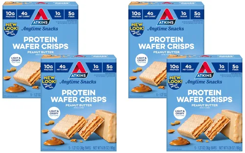 Vista 14 de Atkins Galletas de proteína crocantes, 305405, Peanut Butter, 1