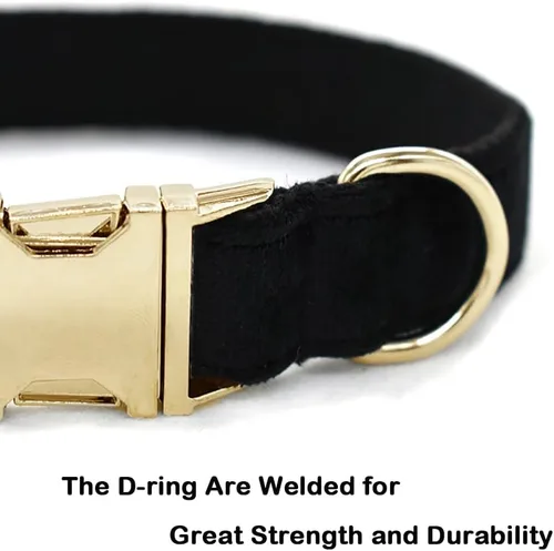 Vista 5 de Love Dream Collar de perro Bowtie de terciopelo, con hebilla de metal desmontable, suave, cómodo, ajustable, para perros pequeños, medianos