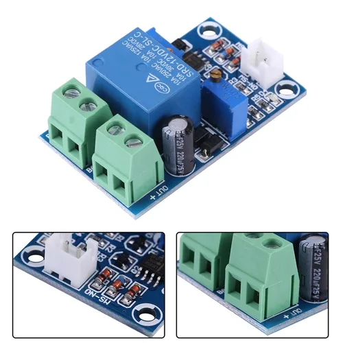 Vista 5 de Interruptor automático de corte de bajo voltaje de batería de 12V, indicador LED, potenciómetro ajustable, duración de la batería