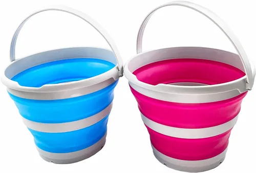 Vista 16 de SAMMART Cubo de plástico plegable de 10 L (2.6 galones), bañera redonda plegable, cubo de agua portátil para pesca, bote de agua para exteriores