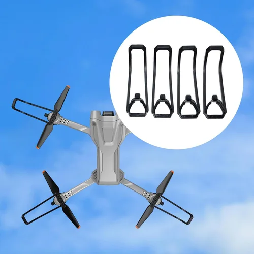 Vista 2 de Almencla 4 protectores de hélice negros, accesorios anticolisión para drones, protector de hoja de hélice ligera, cubierta protectora de choque