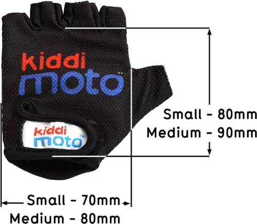Vista 4 de Kiddimoto Guantes de bicicleta para niños en 2 tamaños