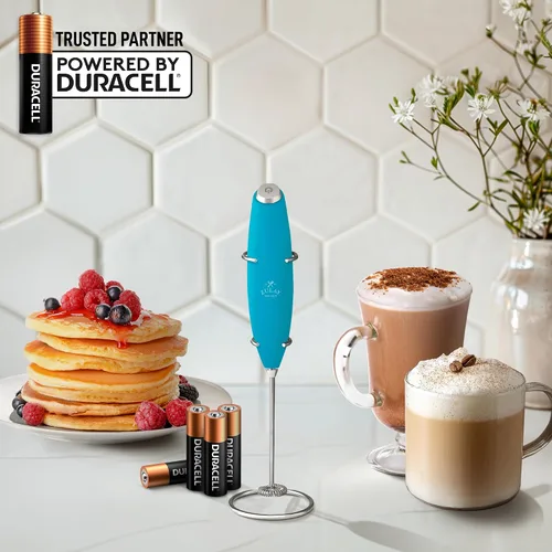 Vista 139 de Zulay Milk Boss Espumador de leche potente manual, hace espuma para latte, batidor para mezclar bebidas, café, miniespumador para capuchino, frappé