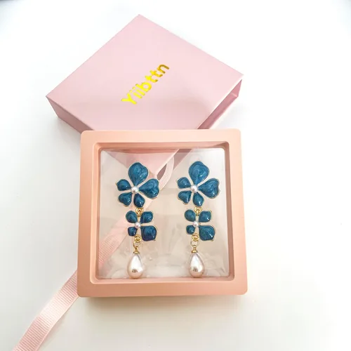 Vista 5 de Aretes de flores plateadas medievales vintage para mujer, hipoalergénicos