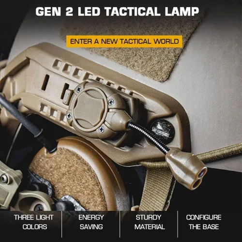 Vista 3 de Casco táctico LED militar casco luz airsoft casco accesorios arco riel luz (color : CB)