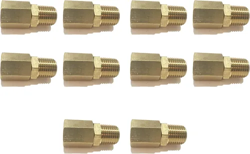 Vista 5 de Adaptador giratorio macho de latón 1/4" NPT combustible/aire/agua/aceite/gas WOG (Cantidad 01)