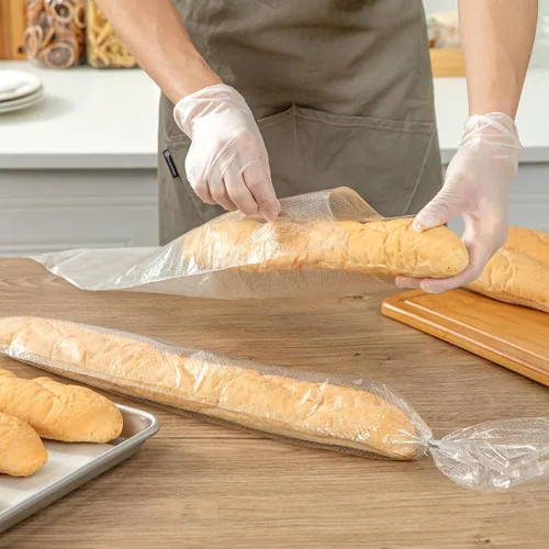 Vista 5 de Restaurantware - Bolsa de pan de plástico transparente, 28 x 6 pulgadas, paquete de 250