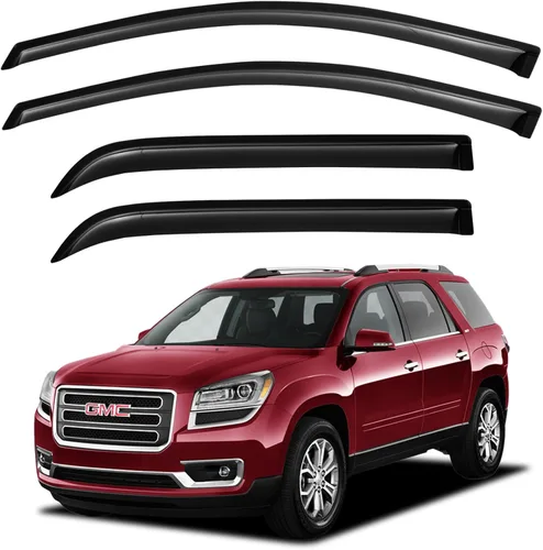 Vista 200 de YQAUTEC - Viseras para ventana, protectores contra la lluvia, compatibles con Subaru WRX 2015-2021, deflectores de viento para ventanas, viseras