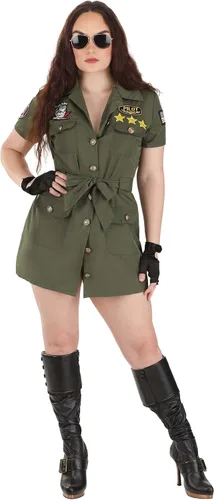 Vista 9 de Dreamgirl Disfraz de piloto de combate para mujer, disfraz de piloto, disfraz de Halloween