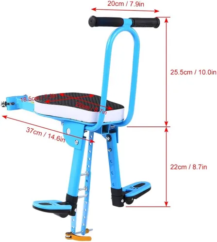 Vista 7 de Liberación rápida Montaje frontal Niños Bicicleta Niños Sillín para Eléctrico