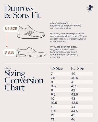 Vista 6 de Dunross & Sons Mens Sneakers. Fashion Sneakers. Lace-Up Or Slip-On Mens Casual Shoes. Comfortable Leather Shoes.