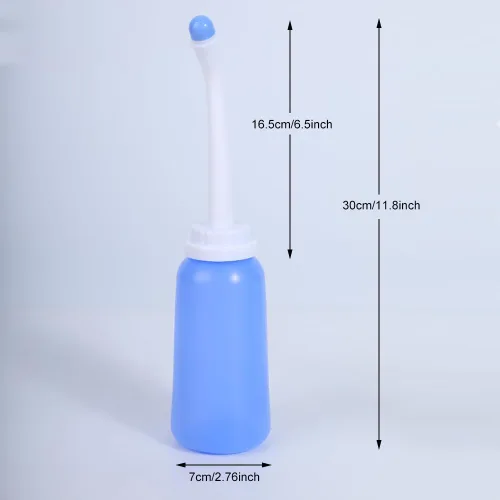 Vista 2 de Botella de bidé personal de mano, botella para cuidado y limpieza posparto suave, cuidado femenino, limpieza personal del perineo, bidé de viaje