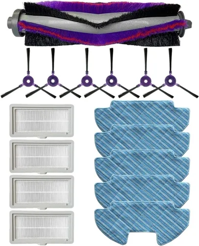 Vista 2 de Kit de repuesto de piezas para aspiradora robot, rodillo, filtro de cepillo lateral suave, compatible con Midea VCR07 VCR08 MR09, compatible con 1