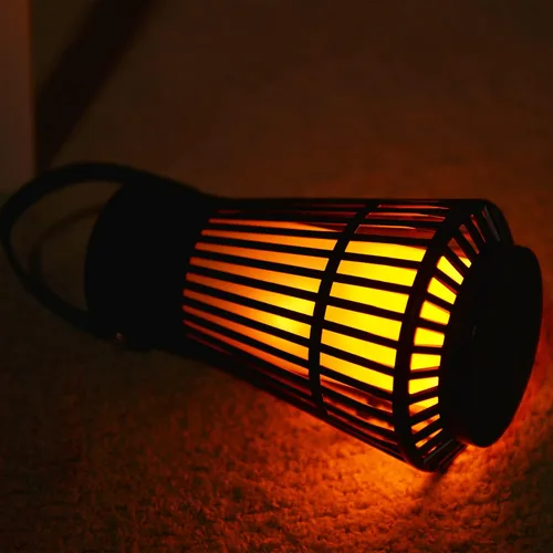 Vista 9 de Altavoz Bluetooth para exteriores con atmósfera de llama, altavoz inalámbrico LED impermeable con antorcha, sonido estéreo, accesorios geniales