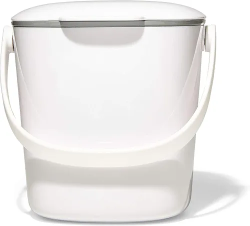 Vista 9 de OXO OXO Good Grips - Cubo de basura para compost (1,75 galones/6,62 L)., Blanco/Gris