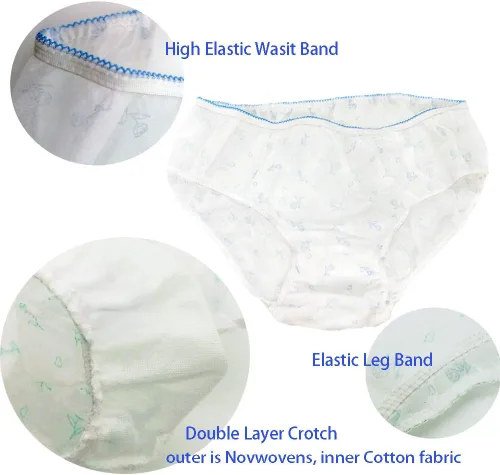 Vista 3 de 15 piezas30 piezas de ropa interior no tejida para mujer, ropa interior de papel, práctico bikini para viajes, hotel, spa