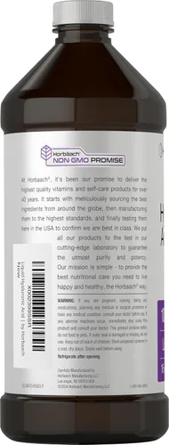 Vista 3 de Horbäach Suplemento líquido de ácido hialurónico 100 mg 16 oz