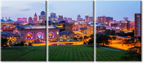 Vista 35 de San Antonio Sundown - Impresión en lienzo, paisaje de ciudad de pared grande, paisaje urbano extra grande de Texas, impresión de pared de horizonte