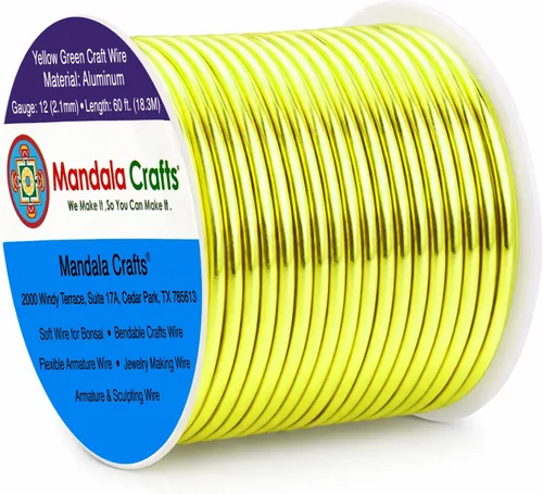 Vista 308 de Mandala Crafts - Alambre de aluminio anodizado de calibre 22 para hacer joyas - 137.2 m de alambre flexible surtido y coloreado - Doble para bonsái