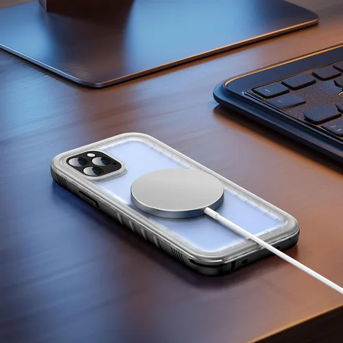 Vista 7 de SOKUSIN Funda Impermeable para iPhone 14 Pro Max - Funda Protectora de Cuerpo Completo con Protector de Pantalla y Cámara Incorporado, Resistente a