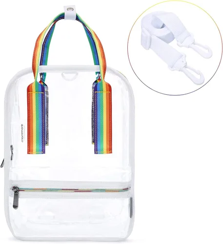 Vista 7 de mommore Mochila transparente resistente y duradera para la escuela el trabajo