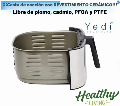 Vista 2 de Yedi Evolution - Freidora de aire de 6.8 cuartos de galón con cesta de cerámica, acero inoxidable