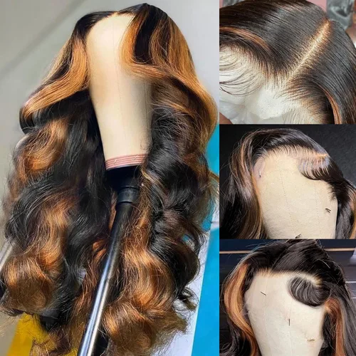 Vista 14 de BAIICS Pelucas de cabello humano rubio miel con encaje frontal transparente HD de 13 x 6 pulgadas, peluca frontal de encaje transparente HD 12A