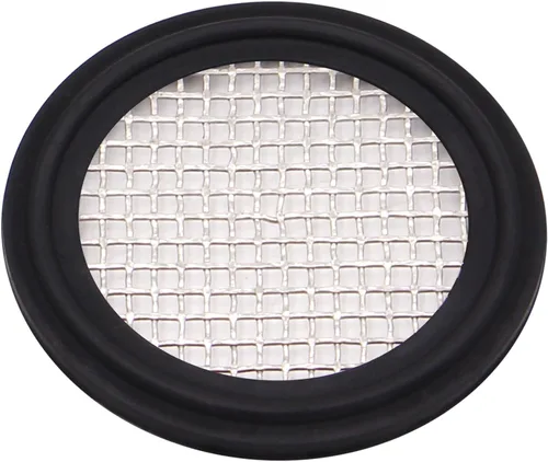 Vista 7 de DERNORD Junta sanitaria FKM de 2" con pantalla de acero inoxidable - Abrazadera triple trébol (paquete de 1) (6 mallas)