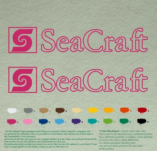 Vista 7 de SeaCraft Calcomanías de repuesto compatibles con Sea Craft, calcomanías de vinilo para barcos con motor fuera de borda, juego de 2