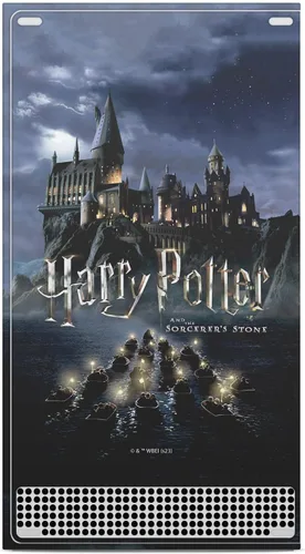 Vista 3 de Head Case Designs Calcomanía de vinilo con licencia oficial del castillo de Harry Potter, funda de vinilo para juegos compatible con consola Xbox
