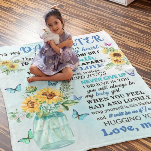 Vista 3 de Regalos para hija de mamá, regalos para hijas adultas, regalo para hija, manta para hija de mamá 40 x 50 pulgadas