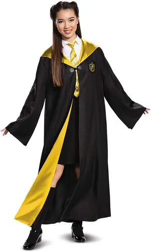 Vista 3 de Túnica de Harry Potter de calidad, capas temáticas del mundo mágico de la Casa Hogwarts para adultos, accesorio para disfraces con calidad