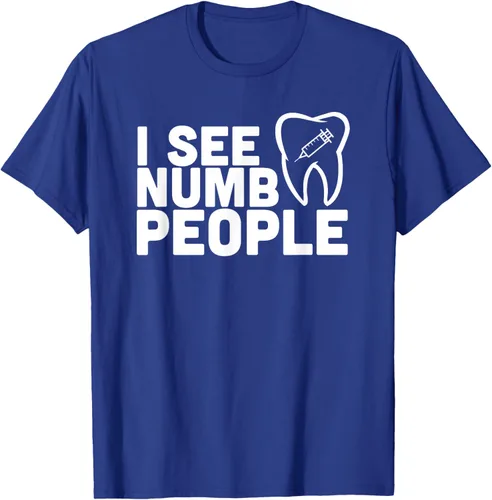 Vista 20 de I see Numb People - Camiseta de regalo para dentista dental, Negro, S