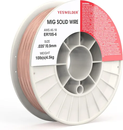 Vista 11 de YESWELDER Alambre de soldadura ER70S-6 Alambre sólido MIG de acero al carbono carrete de 0.023 pulgadas 2LB