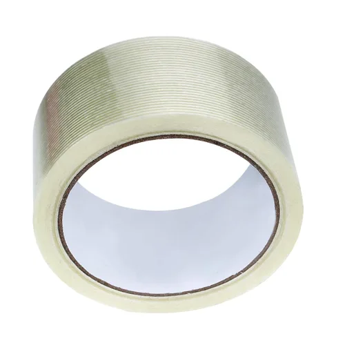 Vista 3 de KEILEOHO 5 rollos de cinta de fleje de filamento, 2 pulgadas x 55 yardas x 5.9 mil, cinta de filamento de fibra de vidrio transparente de alta