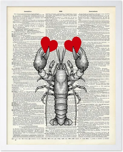 Vista 24 de Poster Master Póster de pulpo para parejas, póster de diccionario, arte Kraken, regalo romántico para él, ella, amantes, decoración náutica