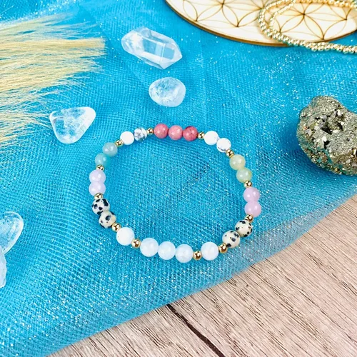 Vista 7 de Pulsera de cuentas de cristal del zodiaco de cáncer, regalo de cáncer, pulsera de piedra natal de junio y julio, regalos de joyería del zodiaco