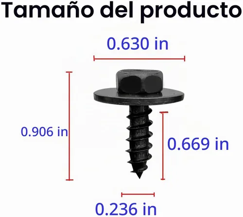 Vista 2 de 10 tornillos para cubierta de parachoques, aletas de barro, compatibles con Toyota Lexus Camry Tacoma Avalon Prius Corolla 90159-60498